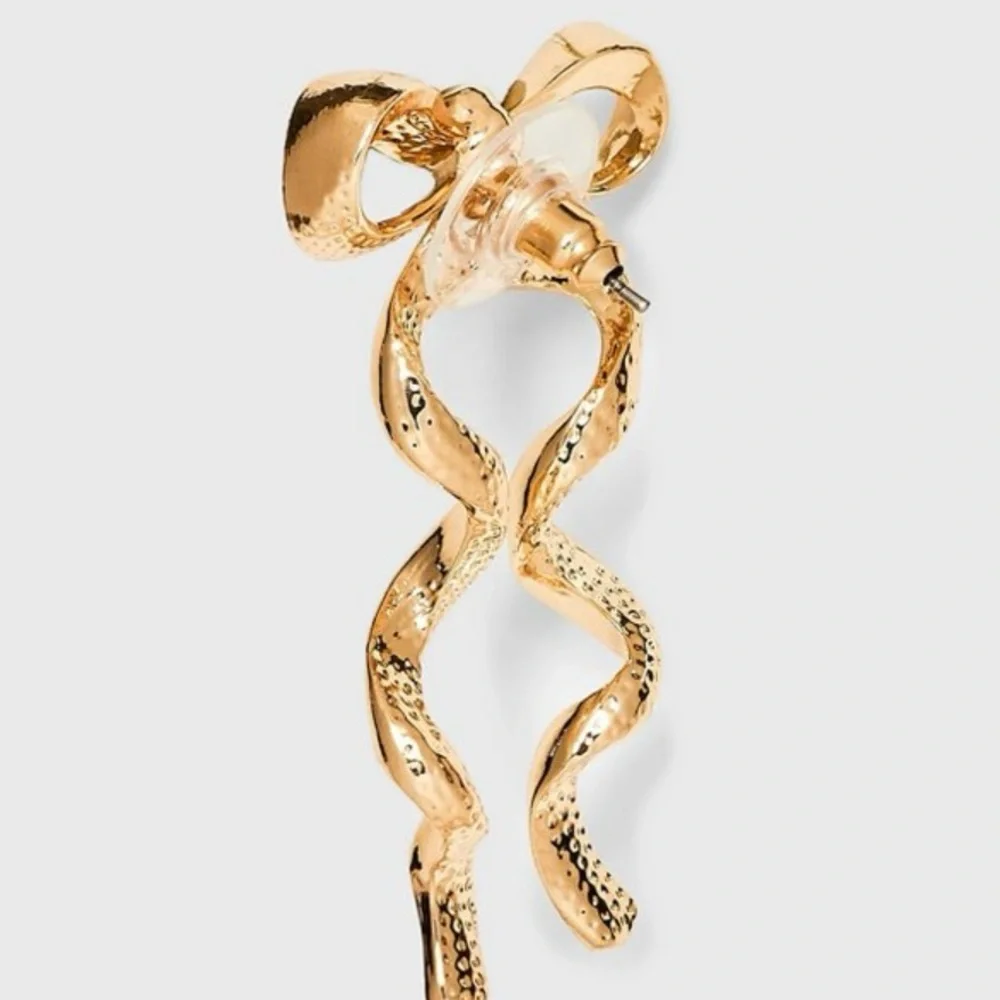 Sugar fix by BaubleBar Gold tone Bow Earrings